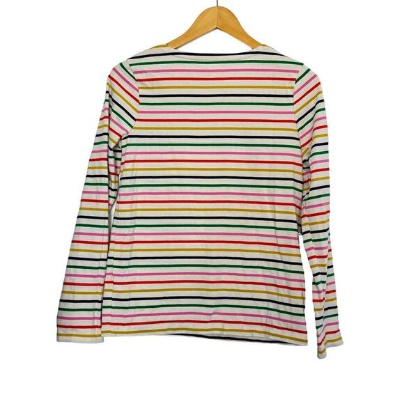 Boden Girls Shirt‎ Striped Long Sleeve Top White Multi Colored Size 15-16 - Picture 2 of 5
